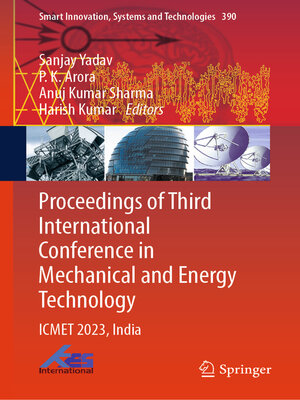 cover image of Proceedings of Third International Conference in Mechanical and Energy Technology